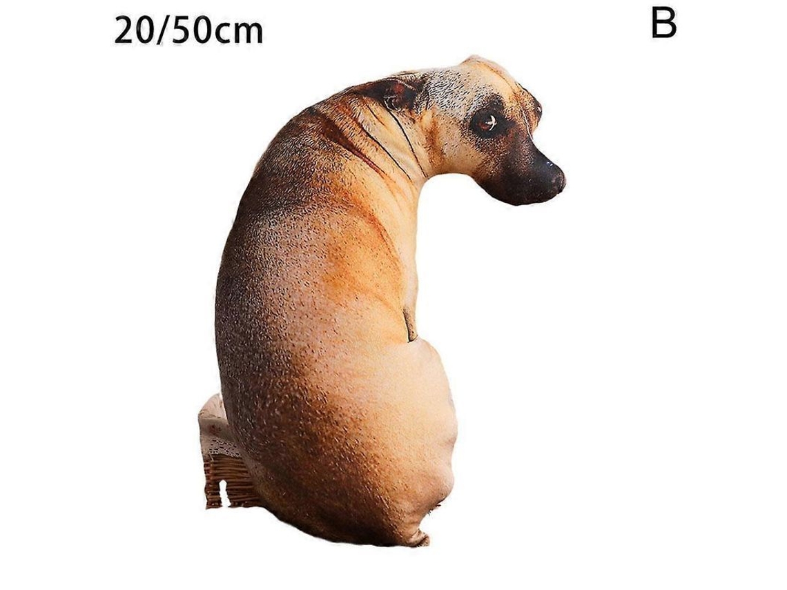 travesseiro de Cachorro Fofo com Diversos Padrões Bege Tamanho L