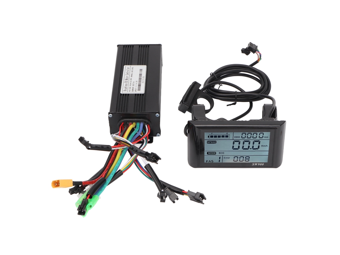 Controlador Brushless Com Display Lcd Kit Sw900 Painel 30a 3 Modos Onda Senoidal