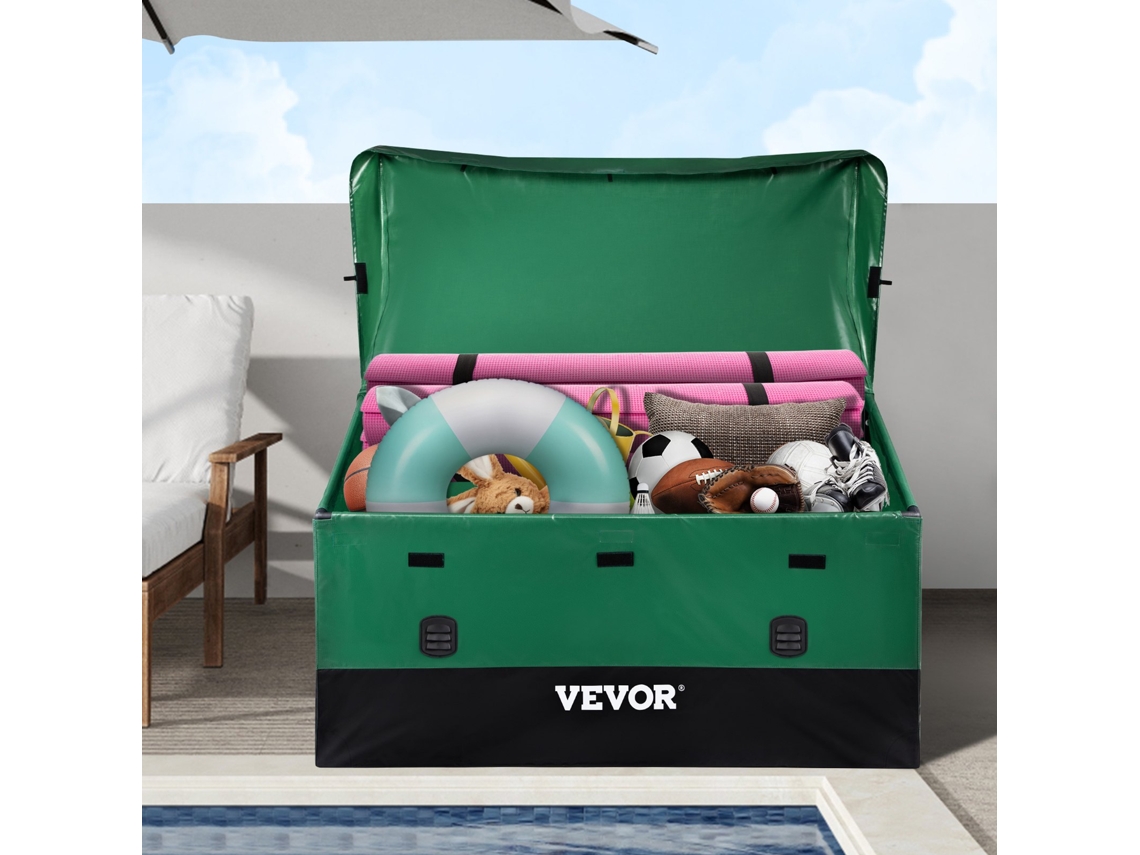 Baú de Armazenamento VEVOR Pátio Deck Box 150 Galões À Prova D'Água Pe Encerado
