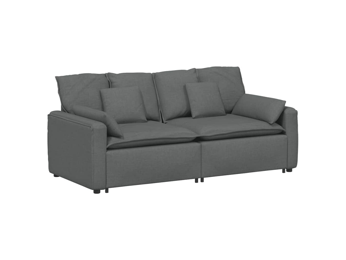 Sofá Modular Vidaxl Cinzento Tecido
