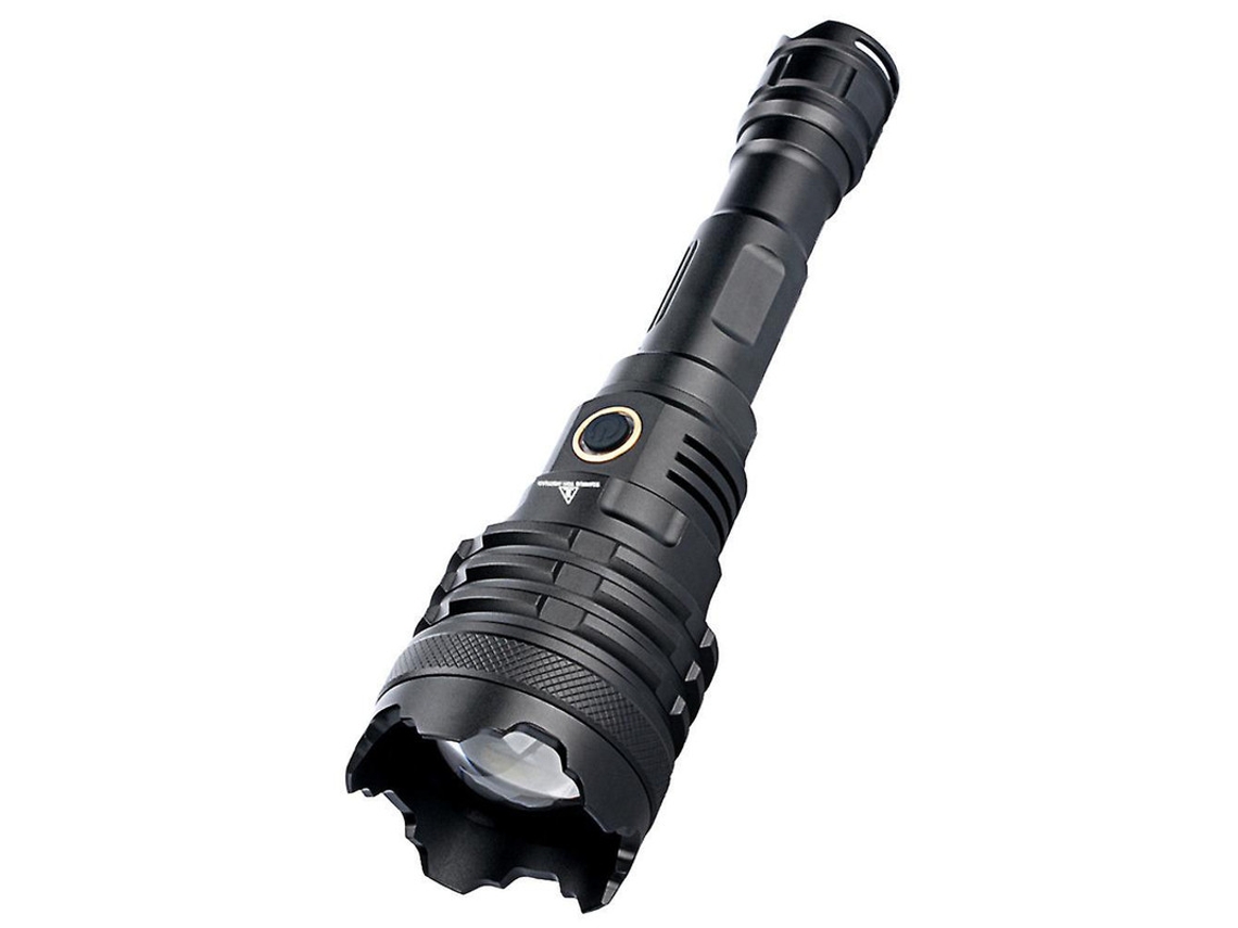 Lanterna Led 10000lumens Usb Recarregavel 5modos Zoomable Ipx8 Visor Energia Banco Energia Caminhadas/emergencia/camping Preto Yizhood