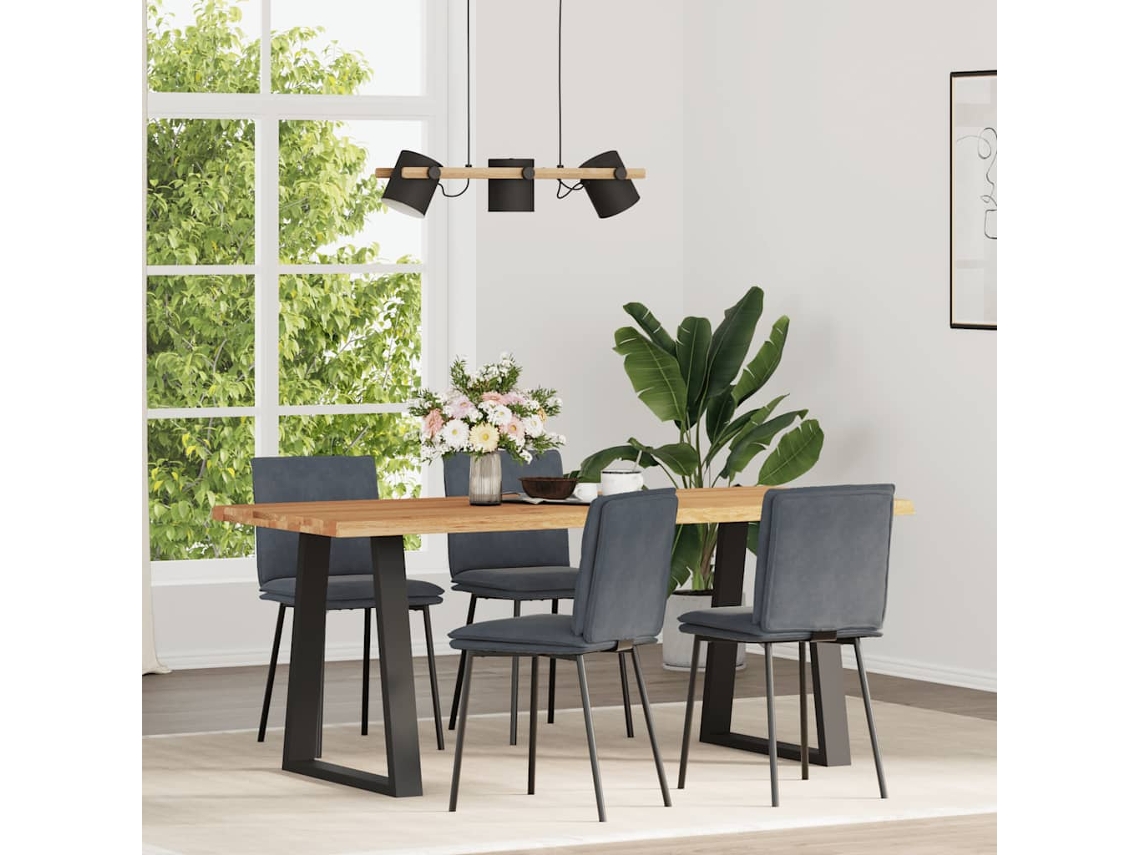 Vidaxl Cadeiras De Jantar 4 Pcs Veludo Cinzento-escuro