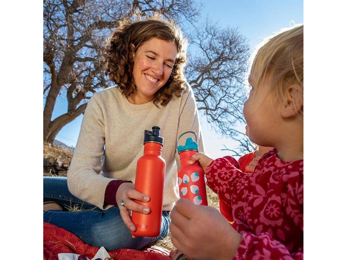 Klean Kanteen Garrafa de Aço Inoxidável Classic 800Ml Esporte Boné