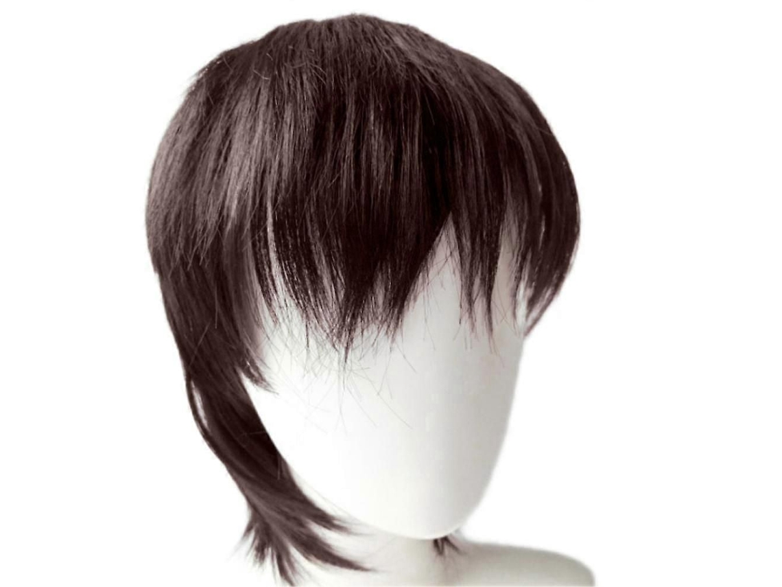 Wolftail Cabelo Peruca Retro Peruca Masculino Centro Bangs Perucas Completas TAISHENGDA