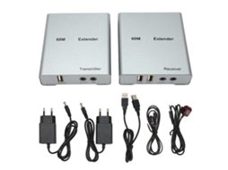extensor Kvm Usb Interface Multimídia Hd 1080p Sobre Cat5e/6 60m Plug Eu
