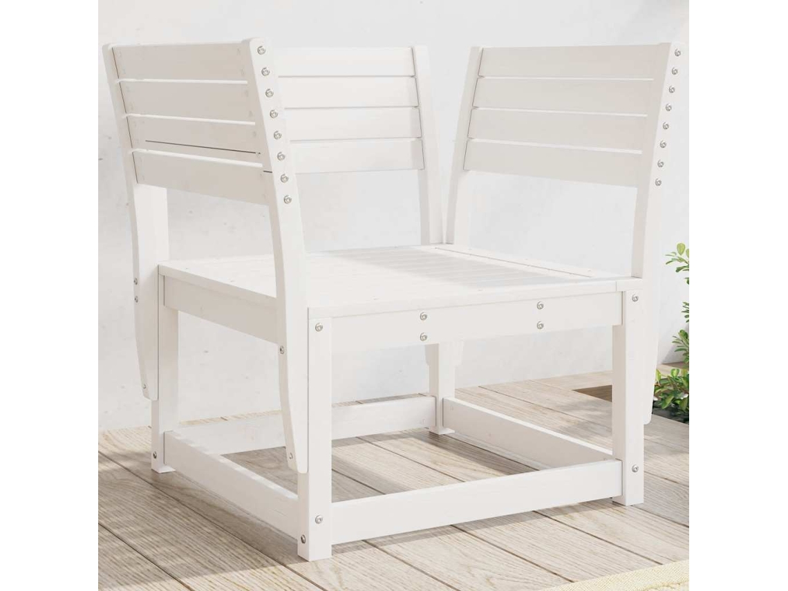 Vidaxl Cadeira De Jardim Madeira De Pinho Maciça Branco