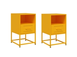 Bedside Cabinet, Bedside Cabinets Vidaxl Amarelo Aço (n/a)