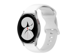 Pulseira De Silicone De Cor Sólida Com Fecho Borboleta Para Samsung Galaxy Watch 4 (40 Mm X 20 Mm).