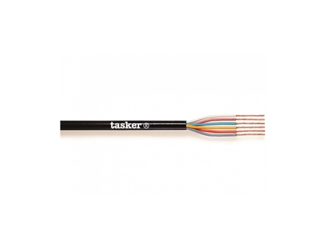 Cabo De Dados 6 Condutores De 0,25mm2 Em 100m Bobina Preto Tasker