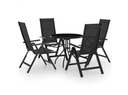 Vidaxl 5 Pcs Conjunto De Bistrô Preto E Antracite