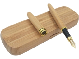 Caneta-tinteiro De Bambu Showeroro Com Estojo, Caneta Caligrafia