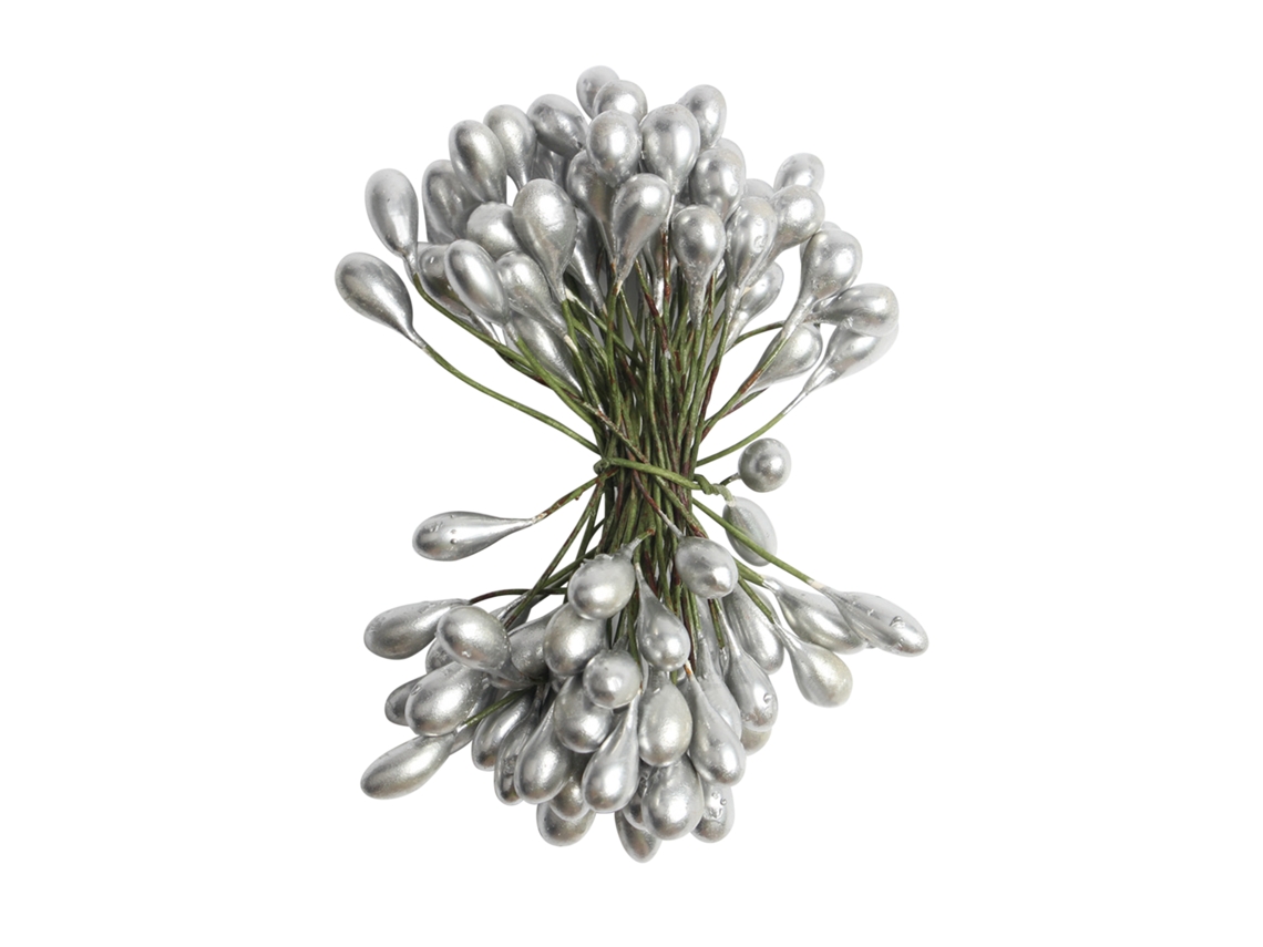 Laxiscreed Fio De Ferro Prata Para Decoração De Natal Com Frutos Pequenos, Pack 50 Peças
