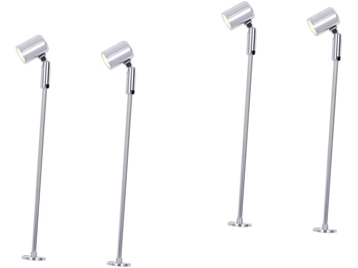 Luminária De Piso Led Com Estaca De Metal, 21,5 X 3 X 4,6 Cm, Iluminação Para Vitrines E Jardins, Lu Gokoco