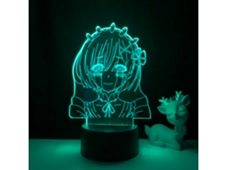 Luminária Noturna Led 3d, Cor Preta, Tema De Anime E Natal, Comando Remoto, Para Quarto, Cabeceira, Sala De Estar E Ambiente Acolhedor