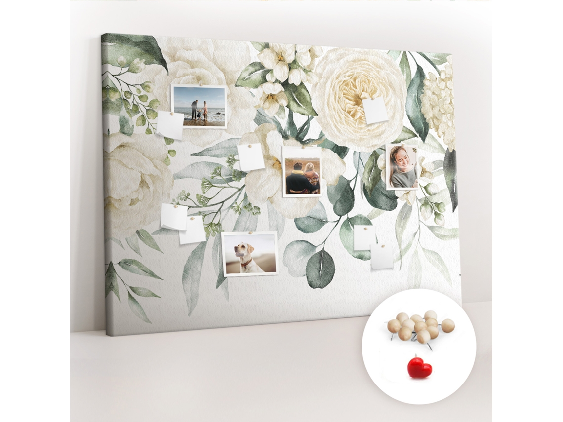 Quadro De Cortiça Flores Para O Quarto Das Crianças Espelharte (140x100 Cm)