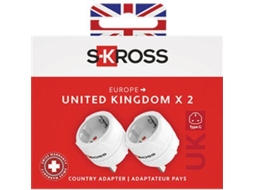 Adaptador Viagem Skross Europe to UK Duo (2x)