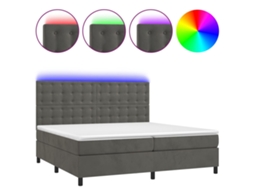 Box Spring Bed, Box Spring Beds Vidaxl Cinzeto Veludo (200 X 200 Cm)