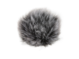 Parachoques De Viento Peludo Para Micrófono Lavalier Lapel Funda De Micrófono Negro Blanco 0.5cm 0.2in