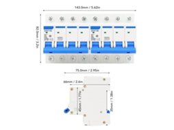 Interruptor De Circuito 4p Com Interbloqueio Duplo Potência 63a 400v Montagem Em Rail
