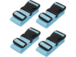 Pacote Com 4 Correias De Bagagem Para Malas Cintos De Viagem Acessórios Aquaforge