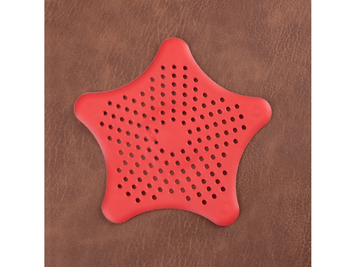 13 Cm, (vermelho Grande), 1 Unidade, Ralo Pentagonal Anti, Entupimento Para Bancada De Cozinha