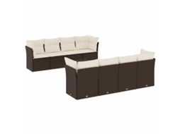 Garden Sofa Set, Garden Sofa Sets Vidaxl Marrom Rattan / Vime (n/a)