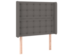 Headboard, Headboards Vidaxl Cinzeto Couro Artificial (103 X 16 X 118/128 Cm)