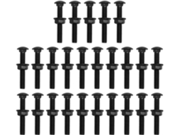 Conjunto De Parafusos E Porcas Flangeados M5 X 30mm Em Aço Inoxidável 25 Peças Ideal Para Bancadas Trabalho Projetos