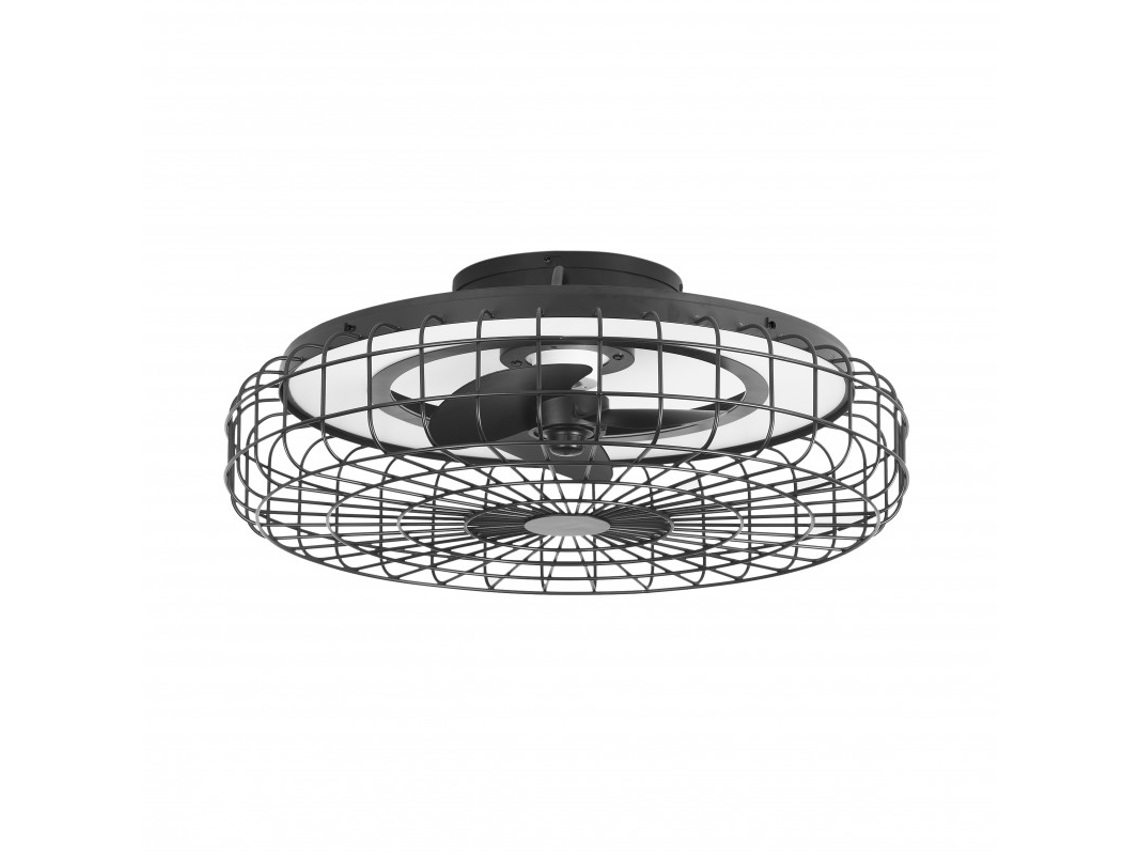 Forlight Merak - Ventilador 675x675x252mm, Aço, Cor Preto