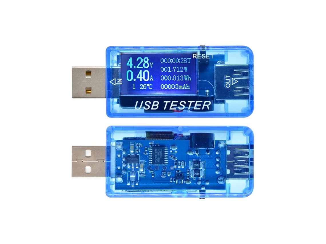 Voltímetro SFUSHOS USB, Amperímetro, Testador de Tensão com LCD