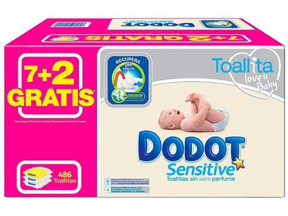 Dodot - Pack Toallitas Sensitive 486, Toallitas