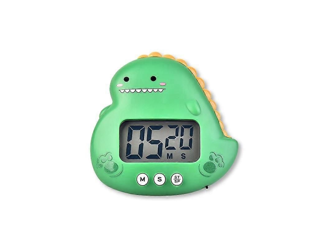 Timer De Dinossauro Fofo Para Crianças, Timer Digital De Cozinha Com Display Lcd Grande De 2,4 Polegadas