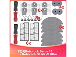Acessórios Para Aspirador De Pó Saros 10 / S9 Maxv Ultra: Rolo Principal, Escova Lateral, Filtro, Pano De Limpeza._glo