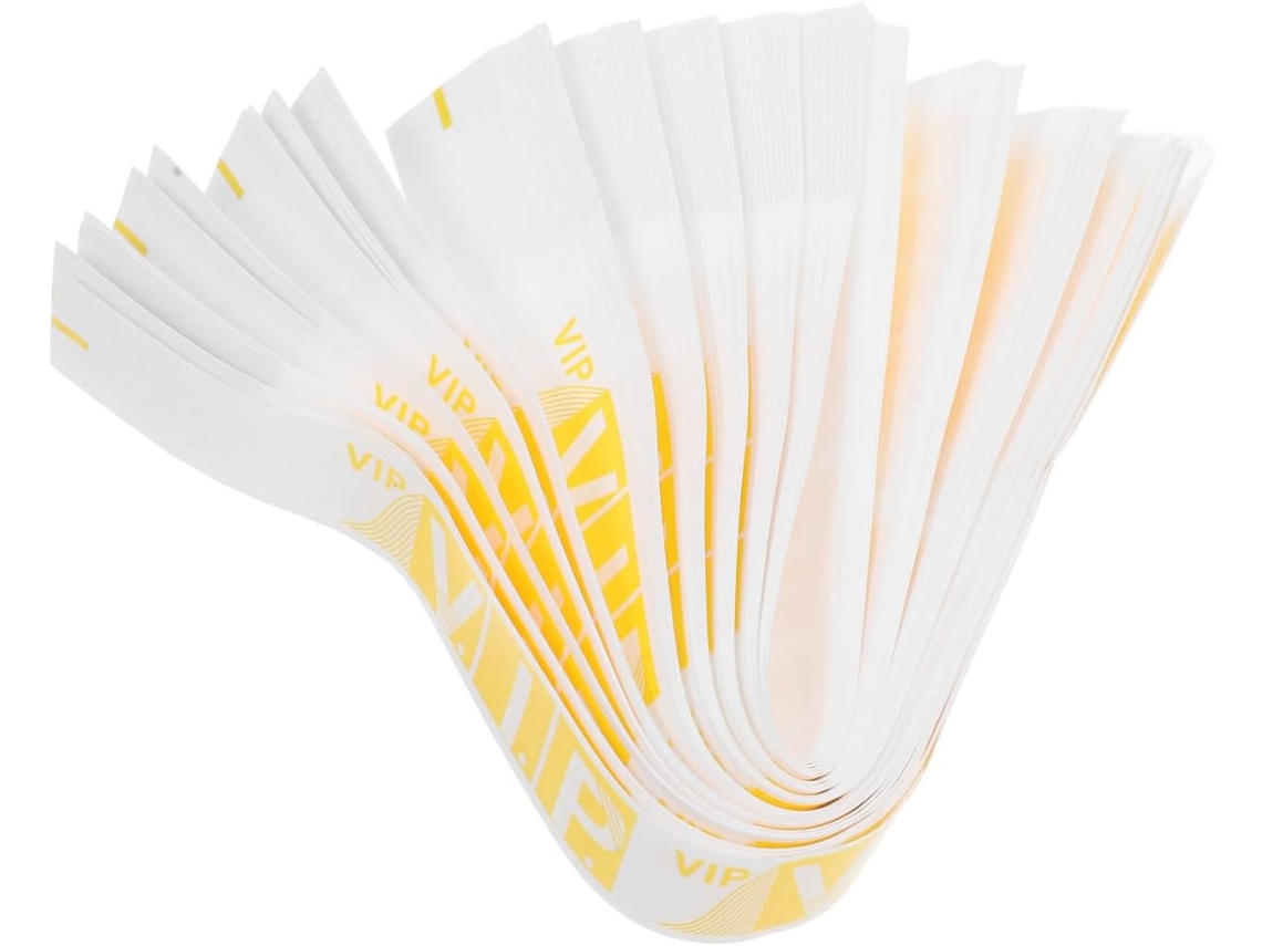 Pacote Com 100 Pulseiras Impermeáveis Para Shows, Ajustáveis E Duráveis, Com Identificação Vip Para Adultos