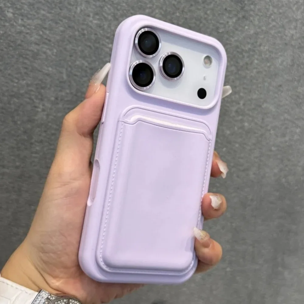 Capa De Celular Magnética Em Silicone Líquido (roxo Claro) Para Iphone 14 Plus Com Carteira Magsafe.