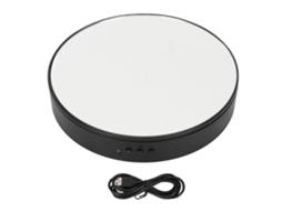 Base Giratória 360 Graus 5kg Suporte Usb/bateria Toca Disco Exposição Silenciosa