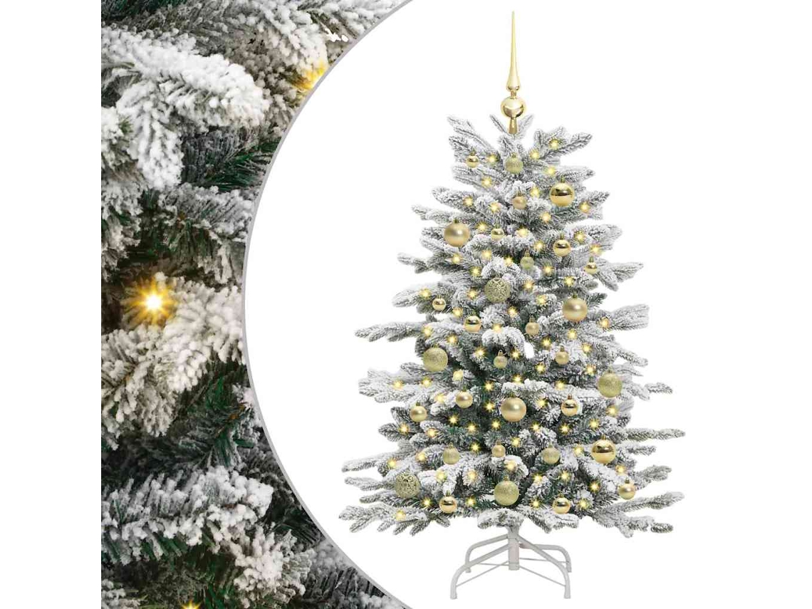 Conjunto 1 Árvore De Natal Artificial Vidaxl Branco Polietileno (120 Cm)