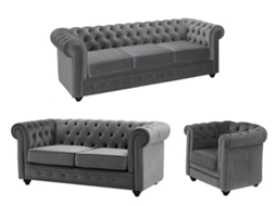Conjunto Sofá E Poltrona Chesterfield
