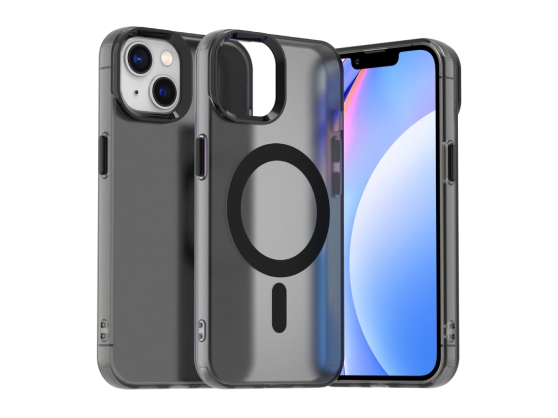 Capa Híbrida Para Iphone 14 - Pc E Tpu Com Magsafe | Candy Design - Preta