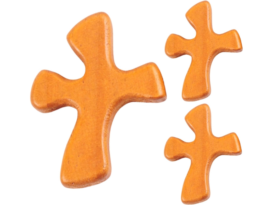 Crucifixos Portáteis De Madeira - Conjunto De 3 Crucifixos De Bolso Para Oração | Crucifixo