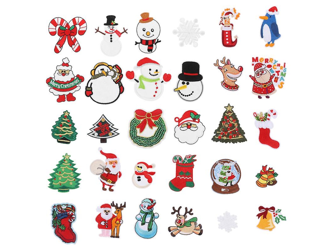 30 Peças de Apliques de Natal ALLINLESS