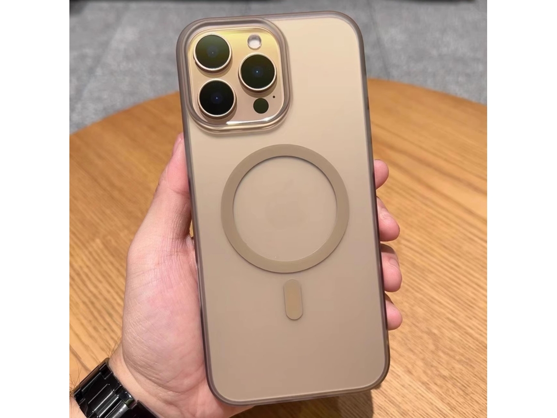Capa Dourada Do Deserto Com Ímã Para Iphone 17, Ultrafina E Fosca.