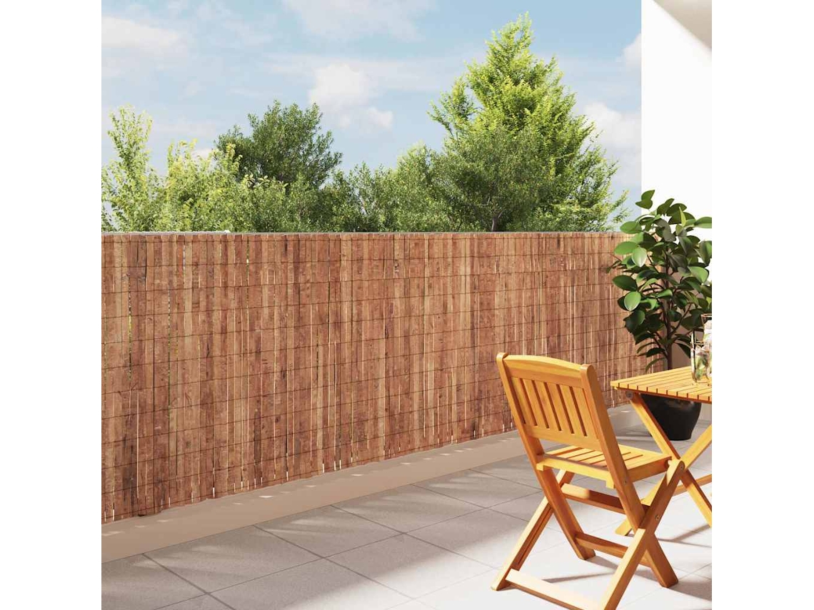 Vidaxl Cerca De Casca De Árvore 400 X 125cm Corteça Castanho