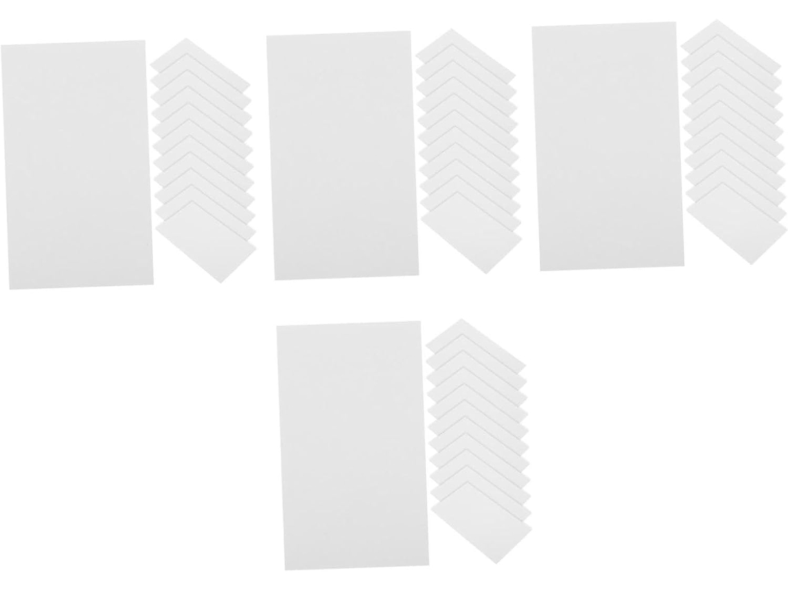 4 Conjuntos Carte Vierge Mémoire Vide Cartes De Correspondance De Note Blanche Rangement Fiches De Bureau De