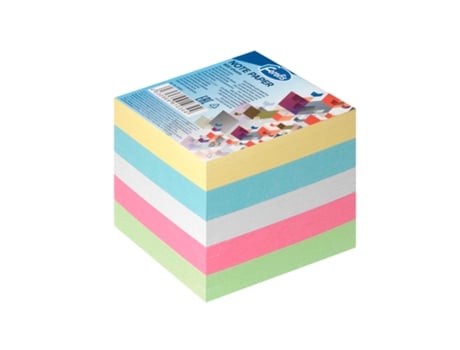 Bloco de Notas 85X85Mm FOROFIS Liso C/800Fl 5 Cores Pastel 91034