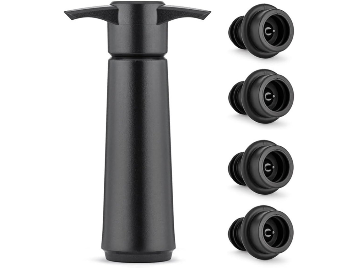 Bomba De Vácuo Para Conservação De Vinho Com 4 Rolhas Reutilizáveis, Em Silicone Para Garrafas De Vinho Tinto/branco, Preserva O Vinho