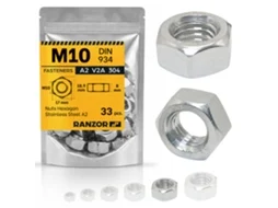 Porca Sextavada Inox A2 Din 934 M10 (33 Un.) Ranzor | Hex Nut Stainless Steel Aisi 304