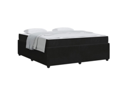 Estrutura da Cama com Colchão Preto Tecido MAISON EXCLUSIVE 180x200 cm