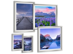 Conjunto De Pinturas Texturas Desgastadas, Moderno Moldura Preta Imagens Para Um Quarto Infantil Espelharte (conjunto De 5 Imagens)