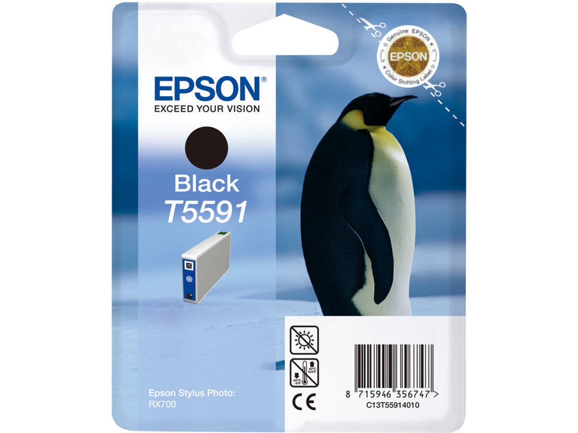 Tinteiro EPSON Tinteiro Preto T5591 (c/alarme RF+AM)